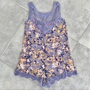 Xhilaration Floral Lacey Romper